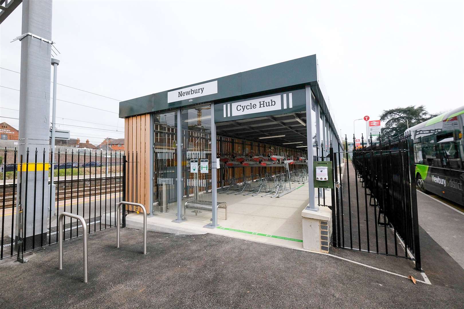 Newbury railway station's new cycle hub