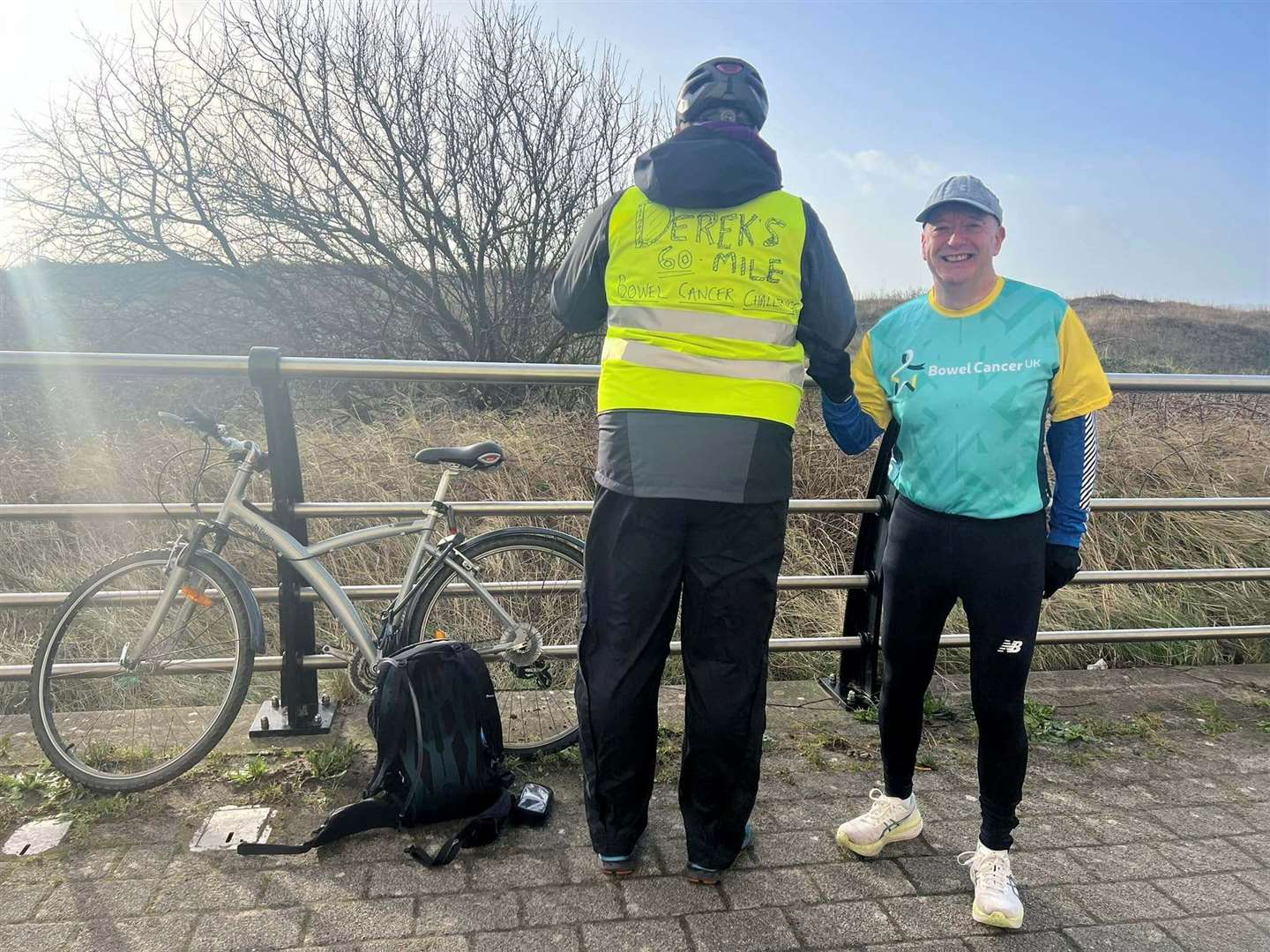 Former Park House Schoolhead Derek Peaple ran 60 miles over two days to mark his 60th birthday and to raise money for Bowel Cancer UK