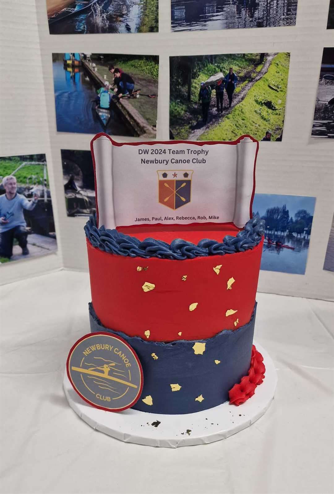 Newbury Canoe Club celebrated the team win with a cake