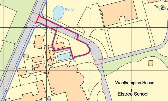 Site of the proposed development at Elstree School, Upper Woolhampton
