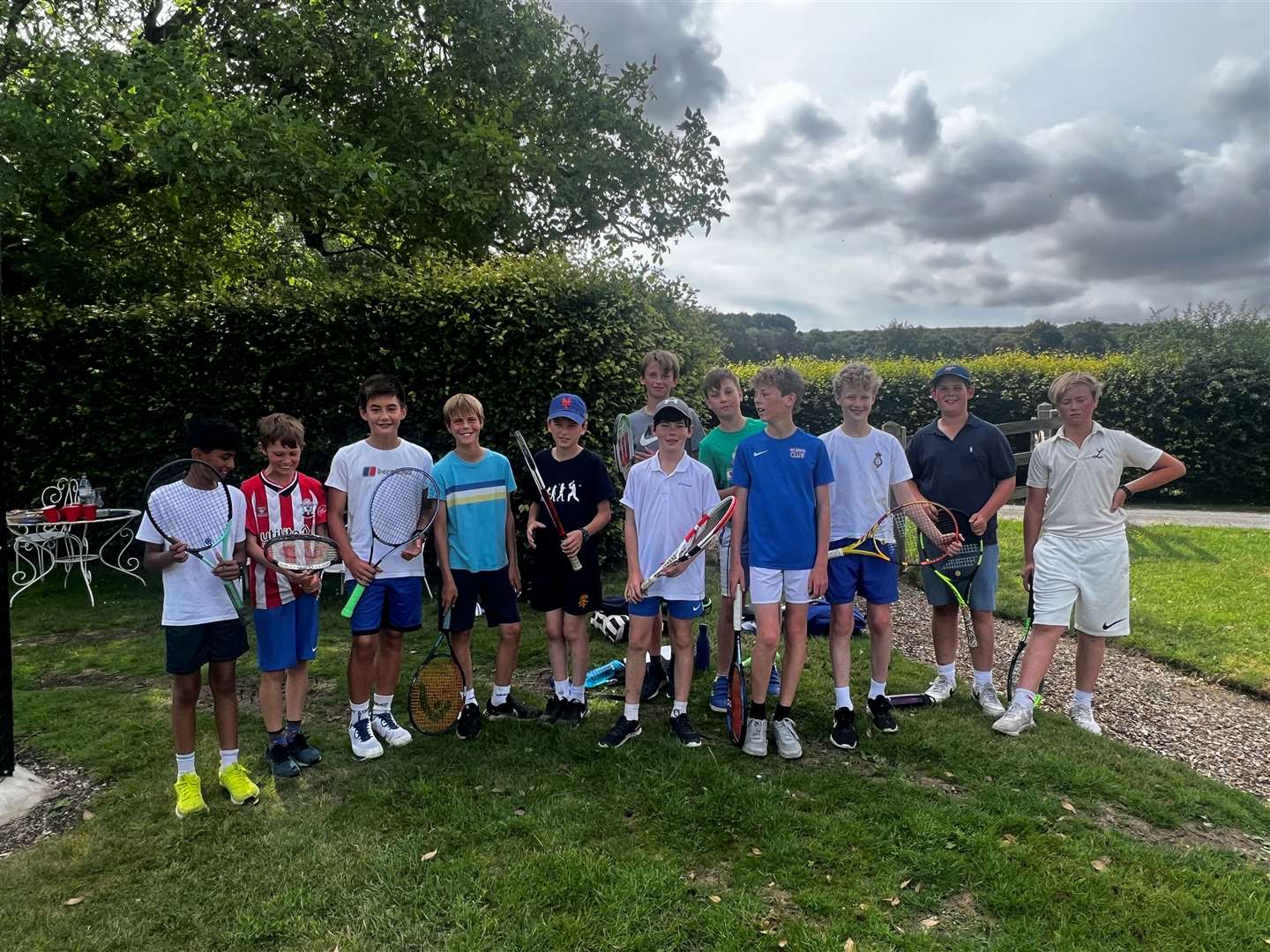 A pre-tennis tournament group shot