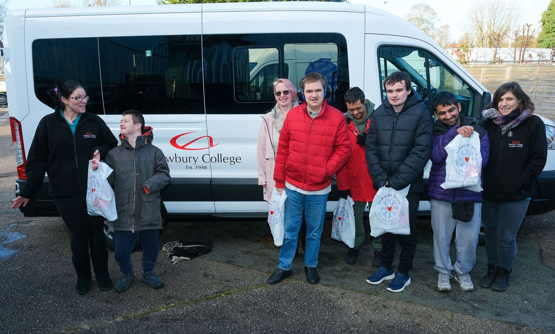 Newbury College collect parcels for delivery