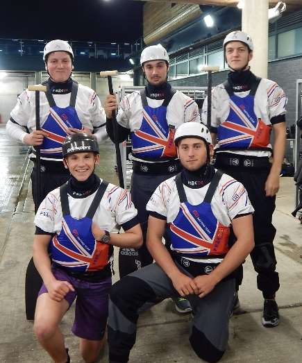 Piers Oliphant (bottom left) and GB team-mates
