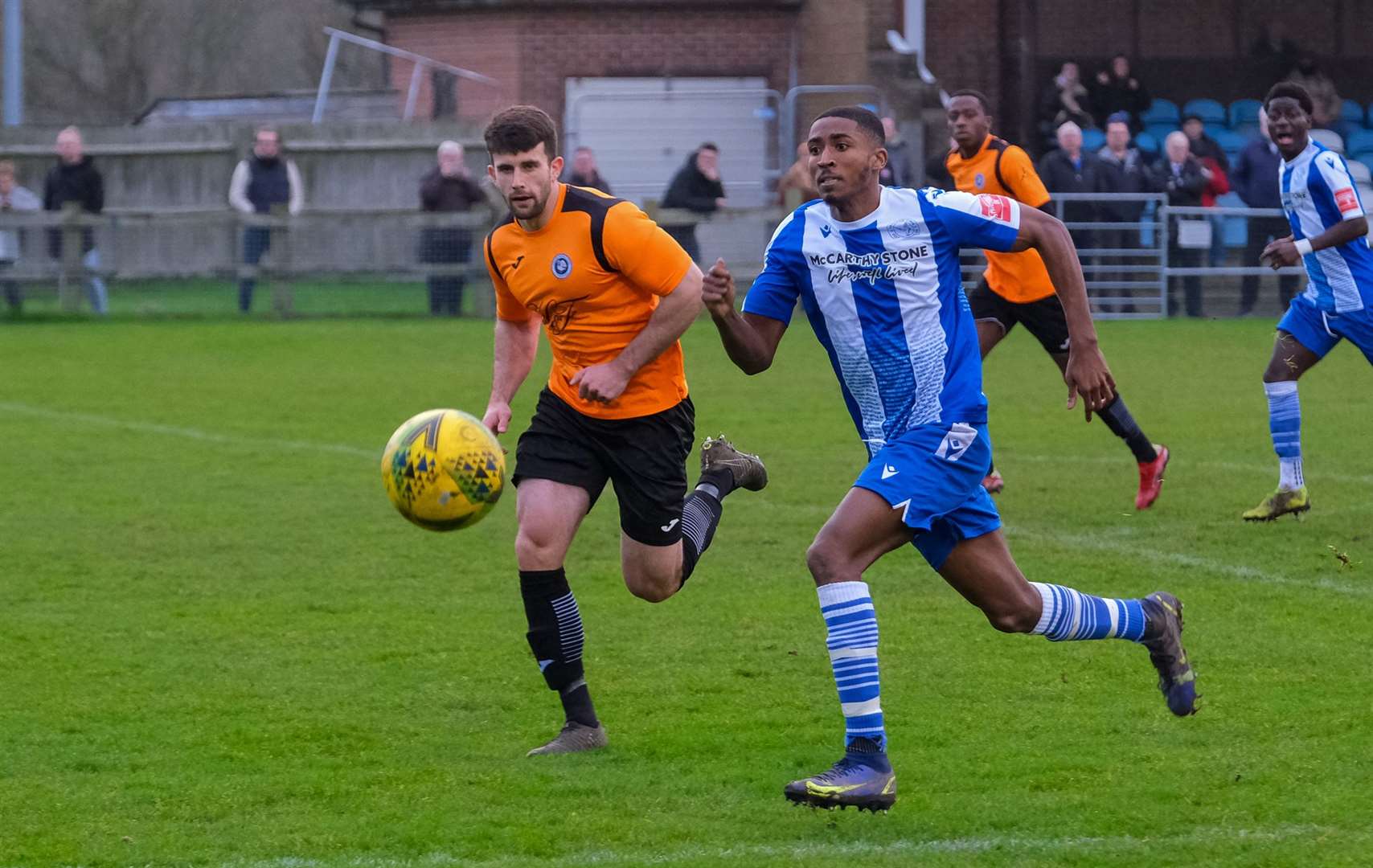 Simeon Weekes chases down the ball