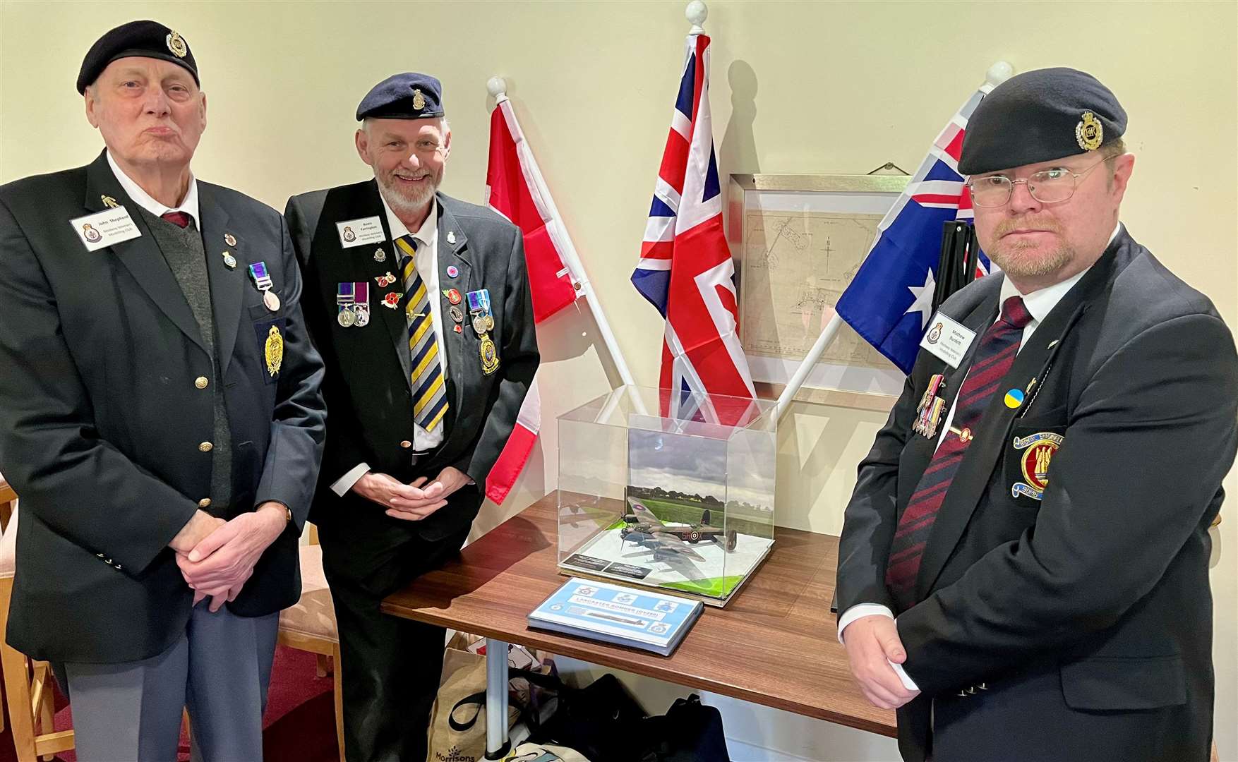 John Shepherd, Kevin Farrington and Mathew Burdett from the Medway Veteran’s Modelling Club in Kent. Member Leigh Stanley was unable to attend. Credit: Mirek Gosney