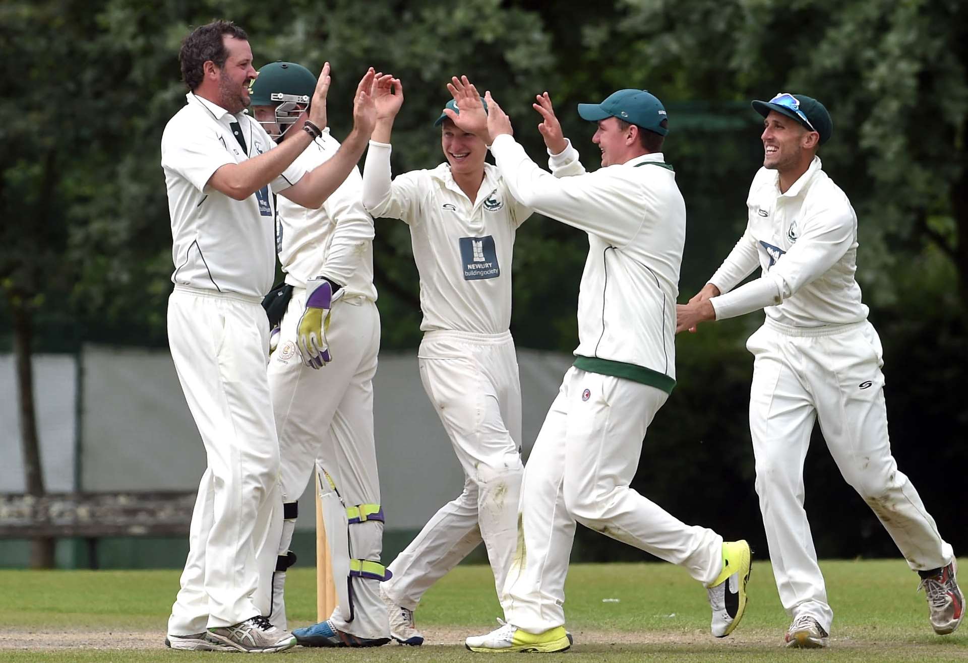 Berkshire celebrate another wicket against Cheshire