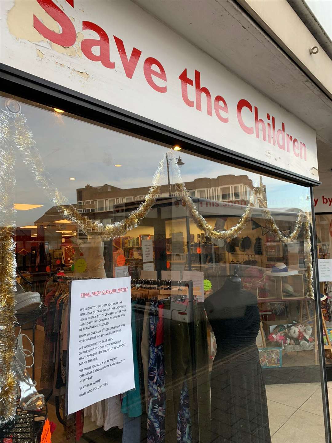 Save the Children will be closing after Christmas