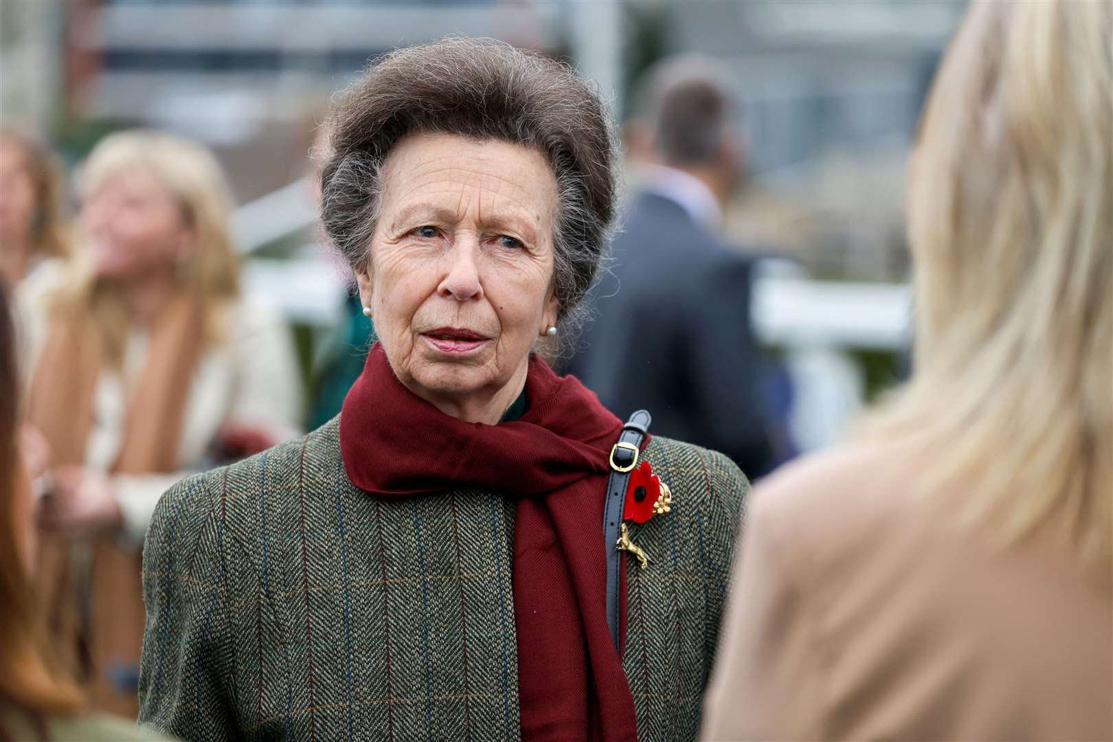 Princess Anne at Newbury Racecourse for the charity race in aid of The British Horse Society