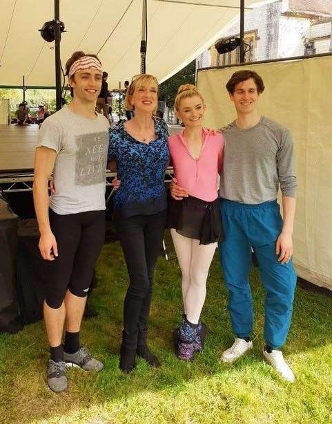 Alex and her 3 superstar former students. Matthew Ball (with headband), Anna Rose O’Sullivan (in pink) and Willam Bracewell (grey top)