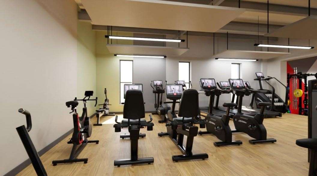 Artist's impression of the new gym at Kennet Leisure Centre