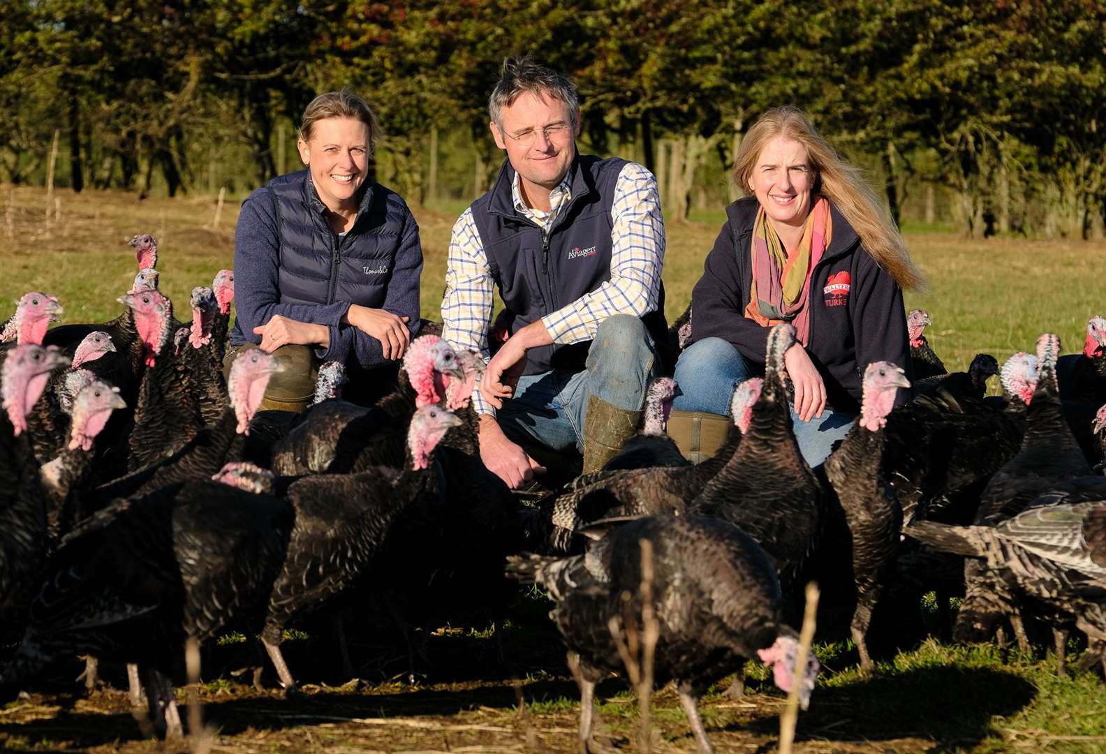Kate, Edward and Helen at Walters Turkeys