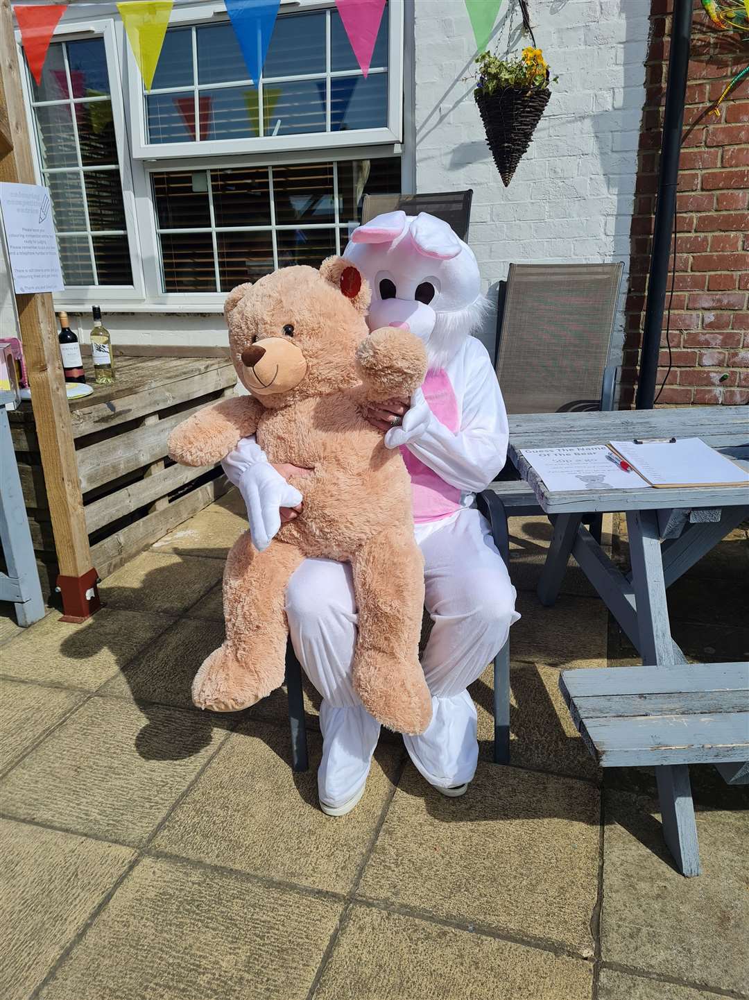 Easter Buunny and Matthew at the Falcon in Theale. Picture by: Amy Collins