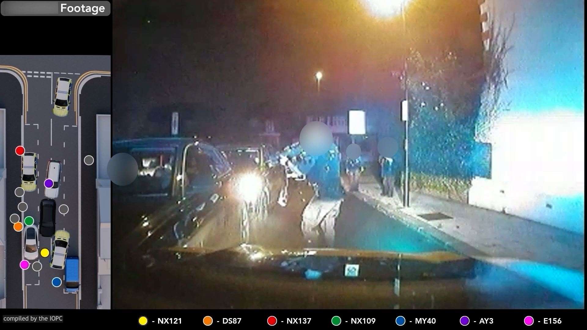 A screengrab from body-worn camera footage recorded on the night of the shooting (IOPC/PA)