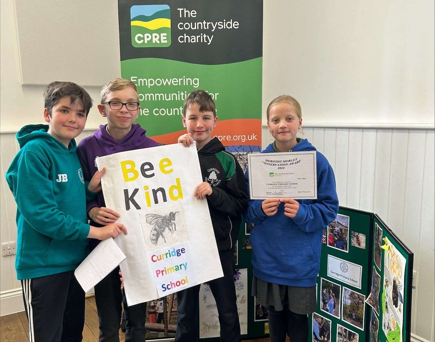 Year 6 pupils Josh, Bence, Harry and Delilah