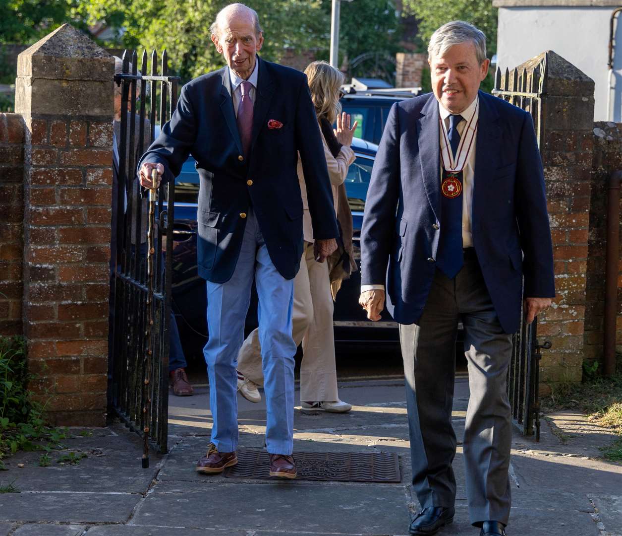 Duke of Kent arrives at Newbury Spring Festival