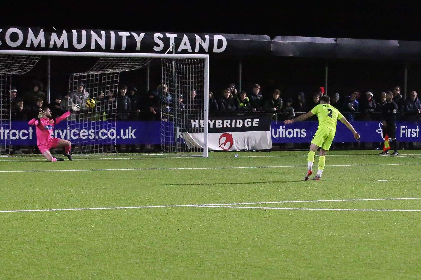 Louis McGrory scores the winning penalty. Pic: Jeff Youd Photography