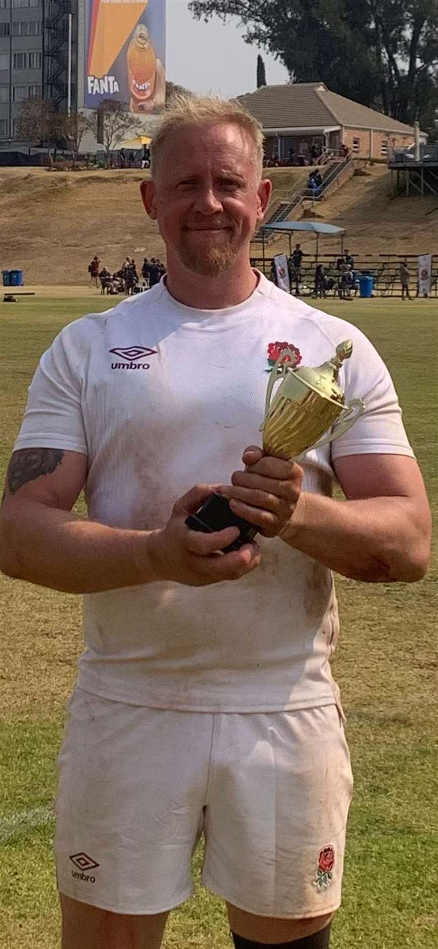 Newbury deaf rugby player Richard Browne, representing England in South Africa