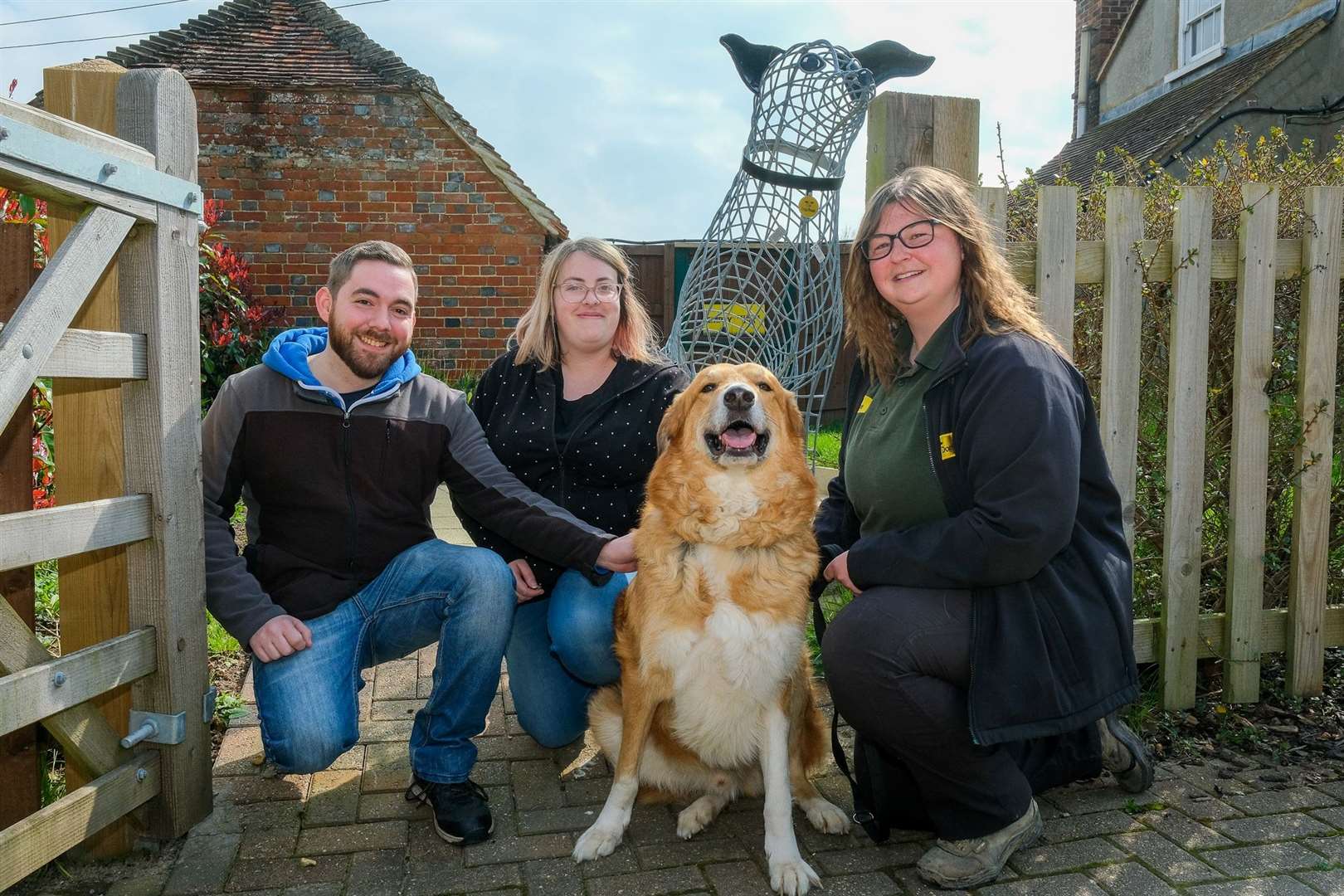 Scott Mosley, Amy Collins and Kelly Black K9 carer