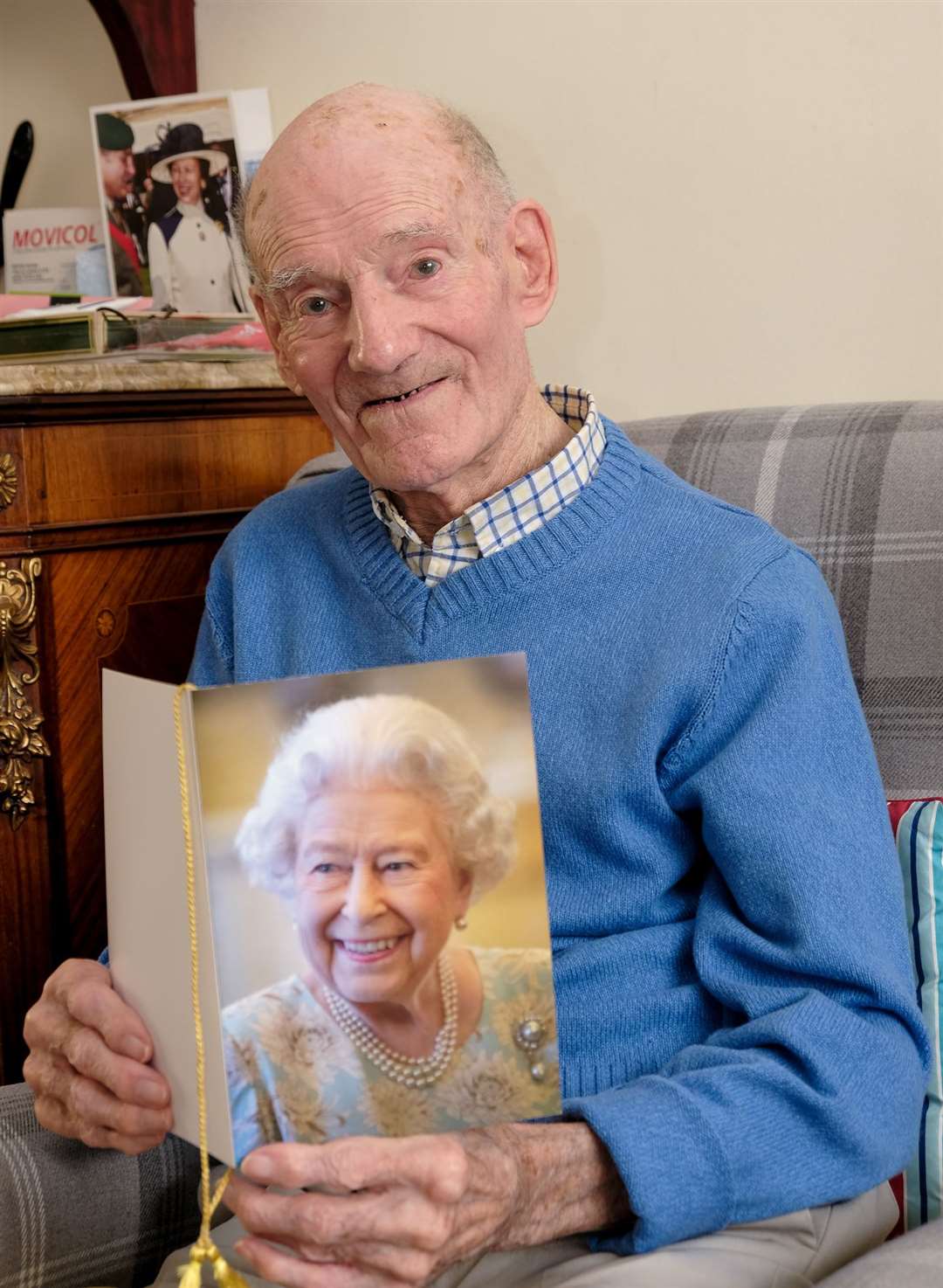 Tom Hawkins celebrates his 100th Birthday .Ref: 20-0821C..Picture by Phil Cannings.. (47267933)