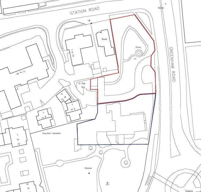 Site of the proposed new building adjacent to Newbury Gardens Day Nursery