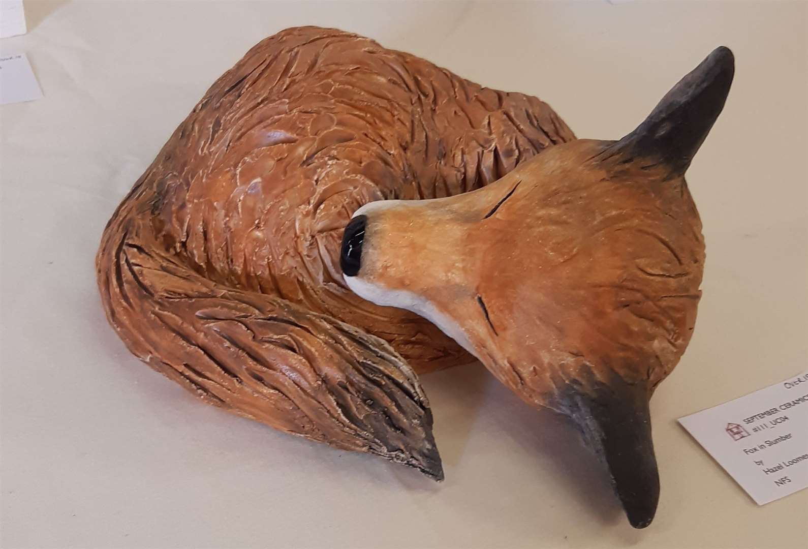 Hazel Loomes' Fox - over-18 winner and People's Favourite (Up and Coming Maker)