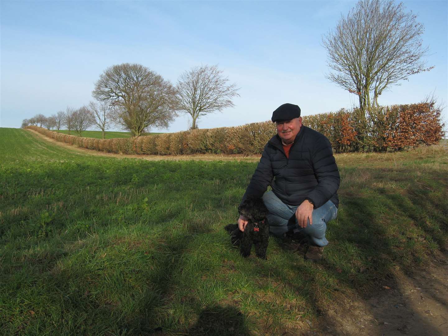 Bella and Barry enjoy a walk in the countryside