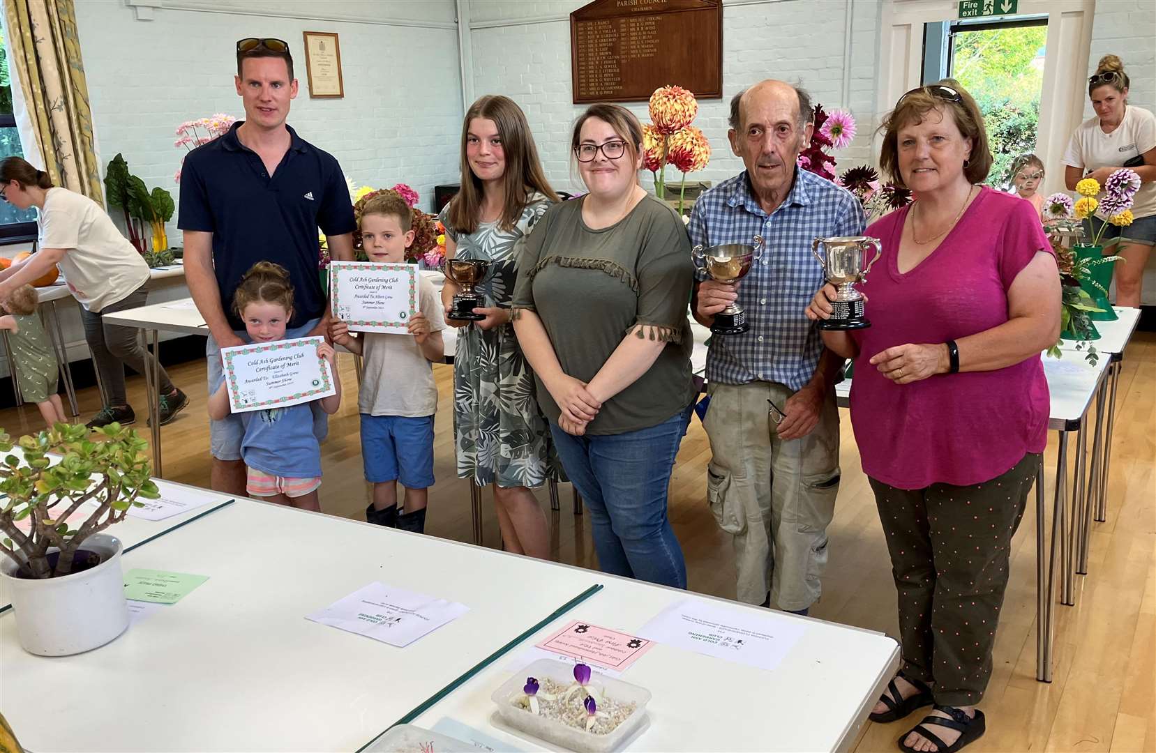 Some of the winners, picture: Cold Ash Gardening Club
