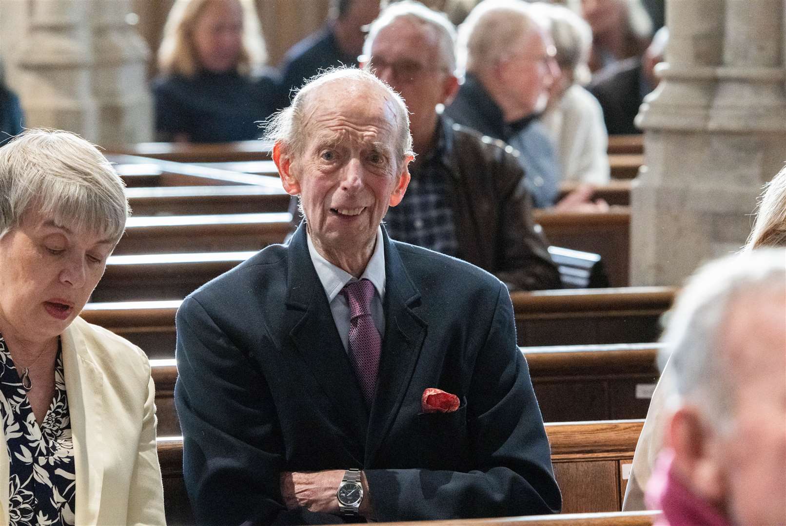 Duke of Kent arrives at Newbury Spring Festival