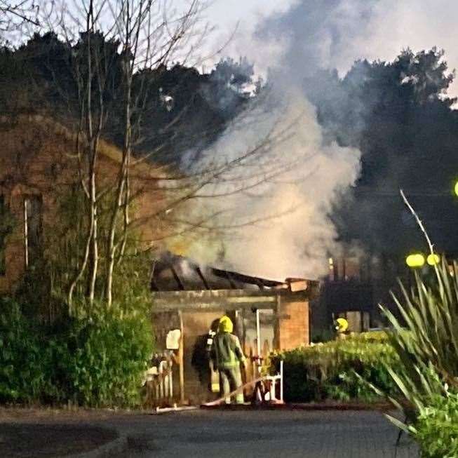 Firefighters were called to the blaze last night (Tuesday). Picture by: Tadley Fire Station
