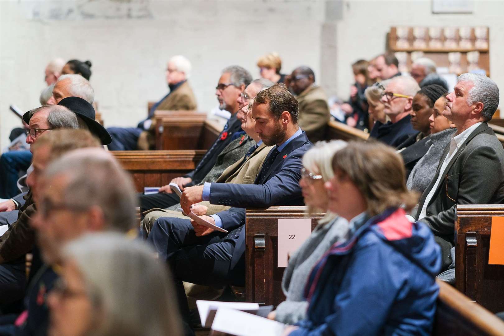 James Middleton, brother of the Princess of Wales, also attended the service