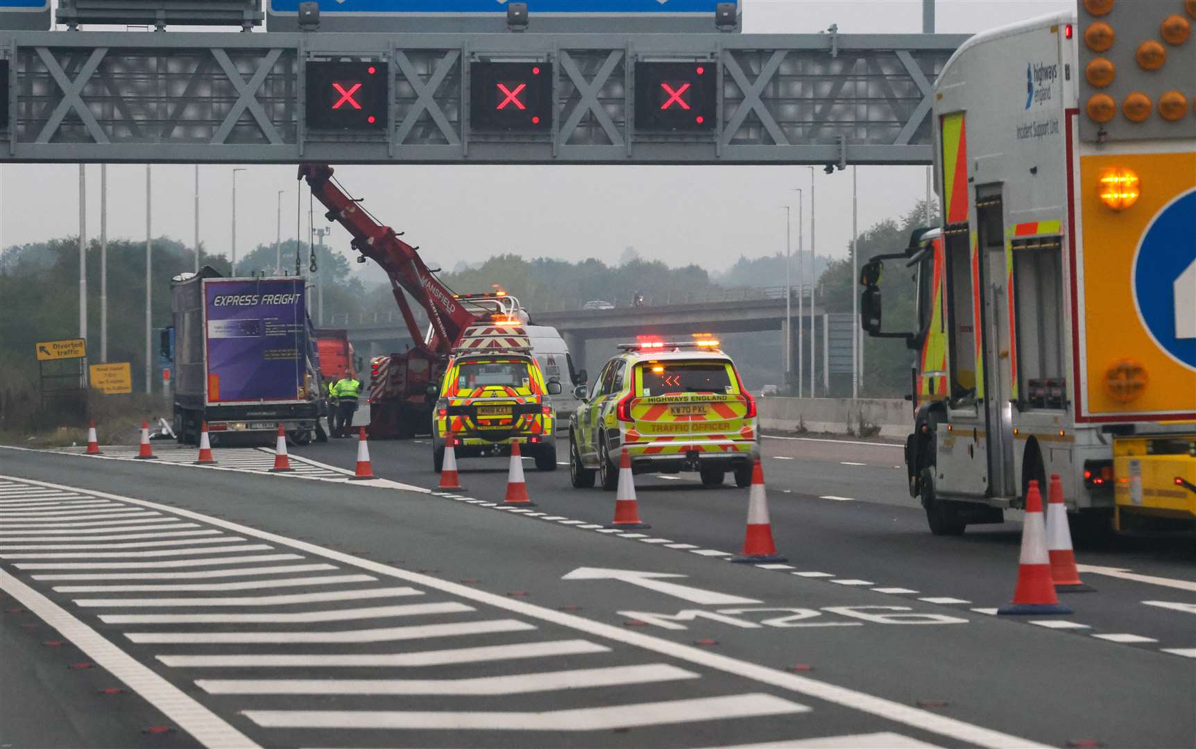 Drivers caught driving in closed motorway lanes will now be detected by cameras