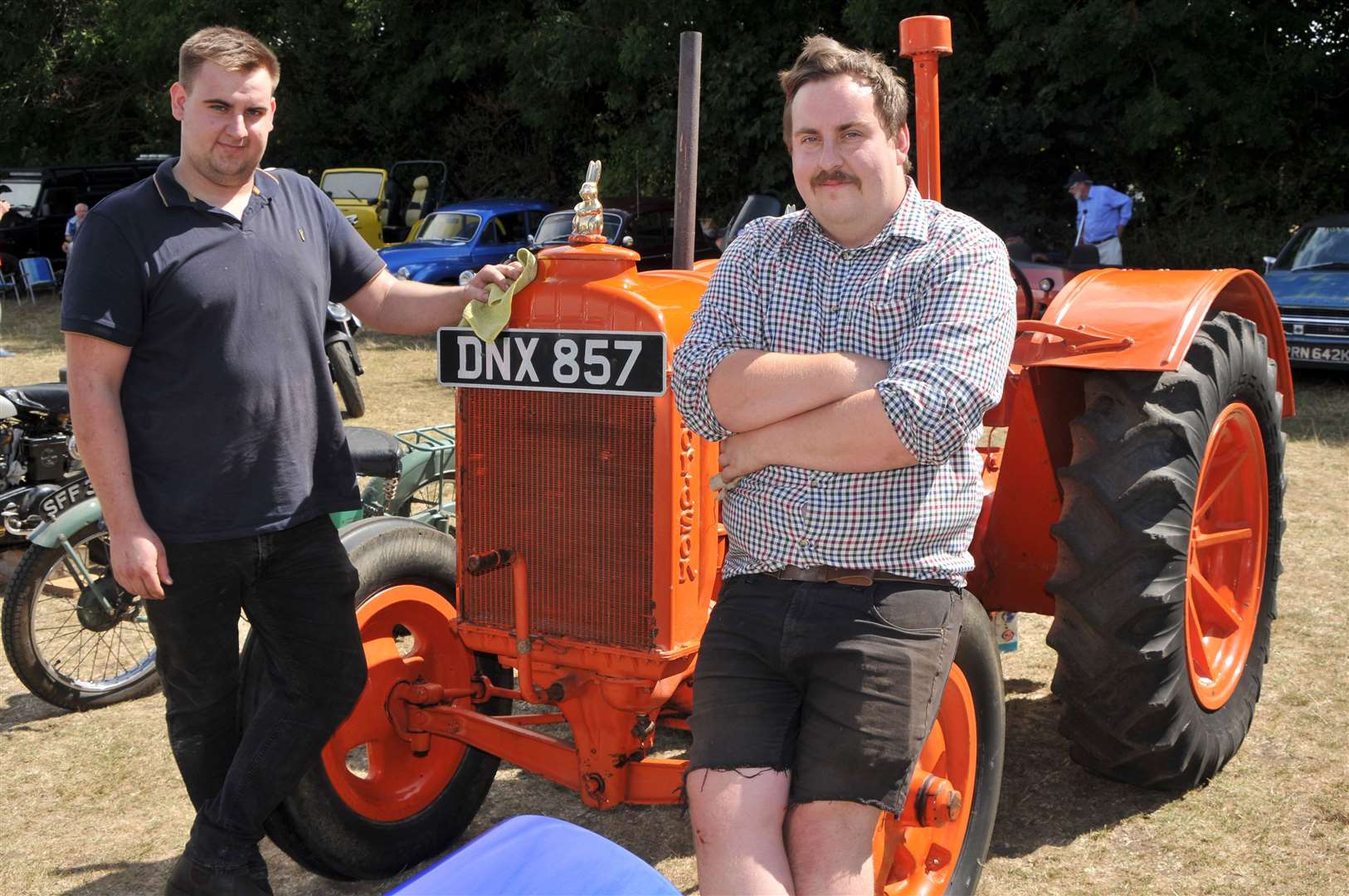 Brothers Simon and Christopher Beasley's 1938 Fordson N, picture Geoff Fletcher