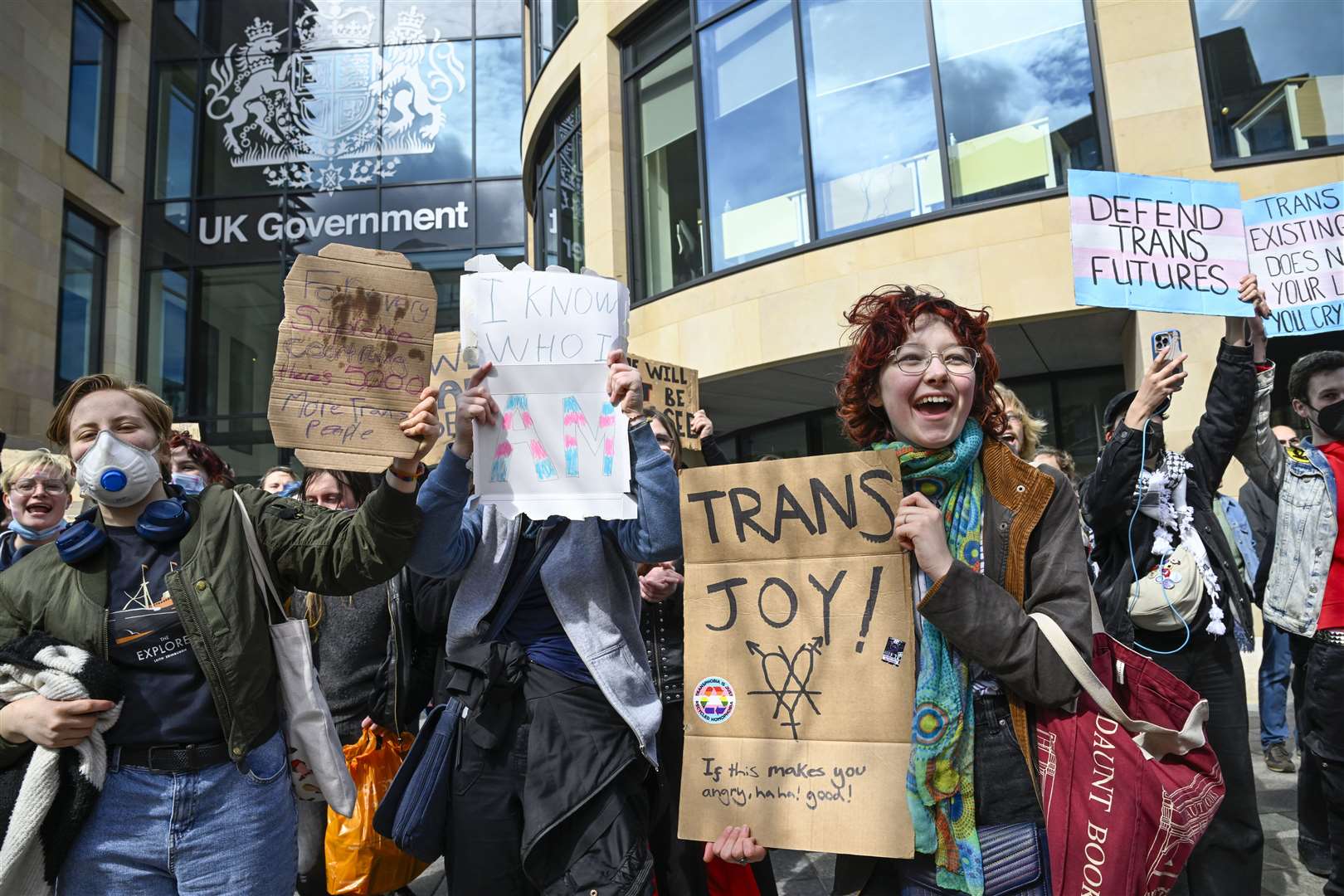 The ruling sparked transgender rights protests in several cities, including Edinburgh (Lesley Martin/PA)