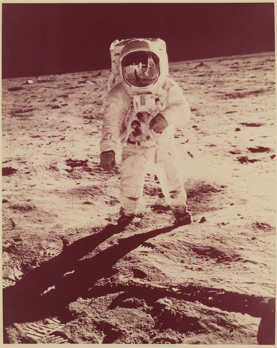 One of the most symbolic images of the Apollo programme, which featured on the cover of the Life Magazine on August 11, 1969, was taken on the Apollo 11 mission by Neil Armstrong on July 20, 1969. It features Buzz Aldrin standing on the surface of the Moon, casting a shadow on the ground, with his gold-plated visor reflecting the Lunar Module and the photographer. This is very rare in such a large format, making it highly sought-after and it remains one of the most well-known images of space around the globe. Its’ popularity and importance is reflected in its’ estimate of £8,000-£12,000 (lot 239)