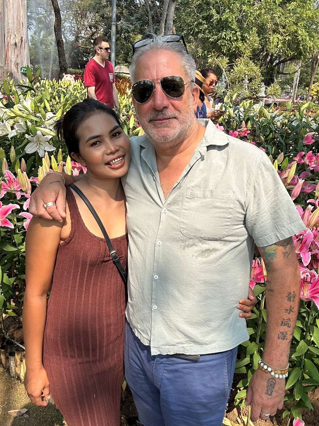 Jon Hicks with his girlfriend Pla