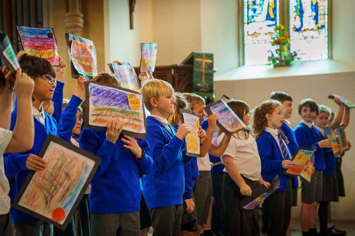 Pupils celebrated the harvest festival at St Thomas’ Church