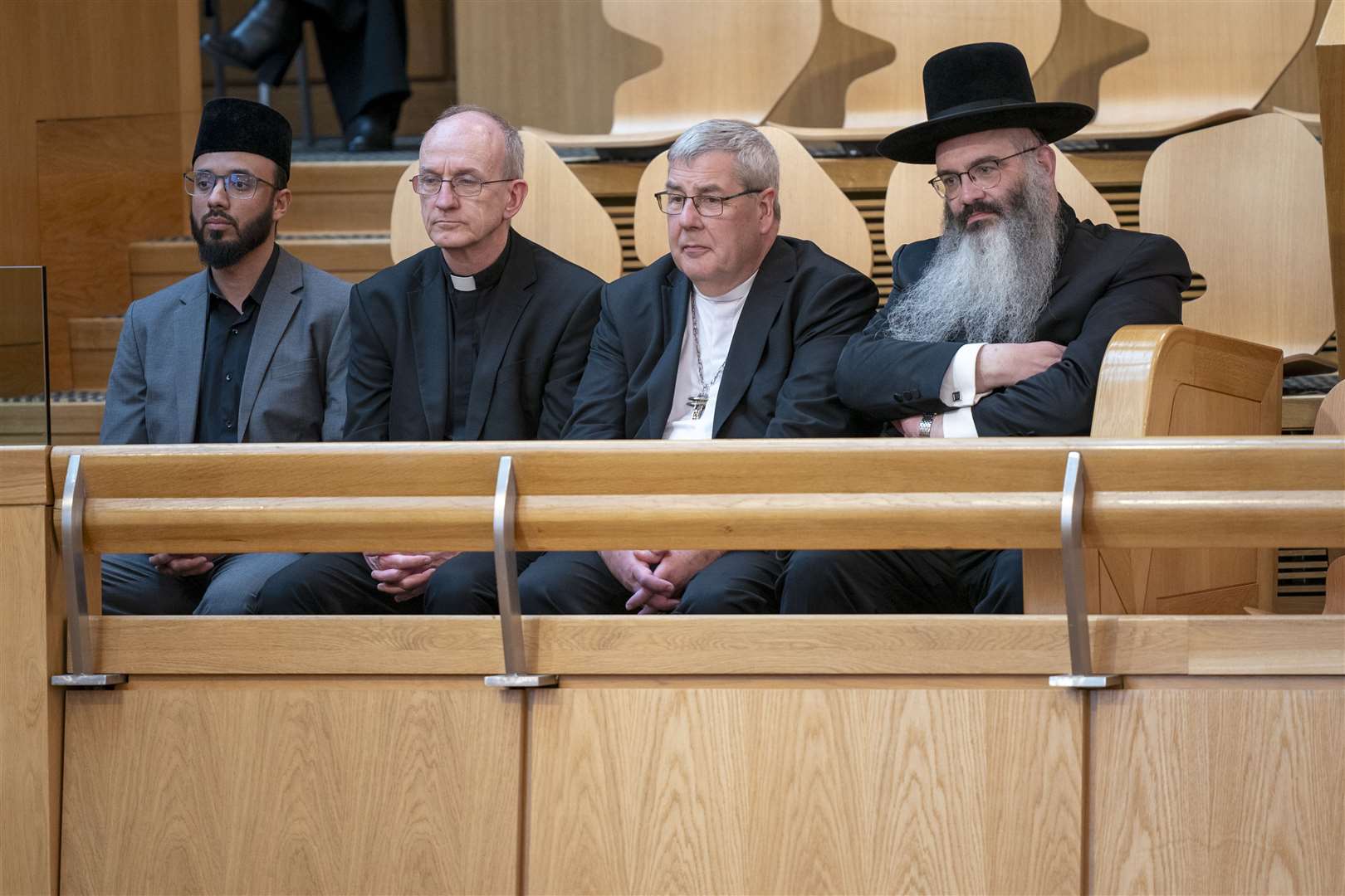 Leaders from Scotland’s faith communities were in Holyrood to hear tributes to Pope Francis (Jane Barlow/PA)