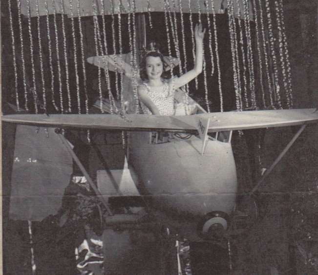 A 13-year-old Shirley Brock in the glider