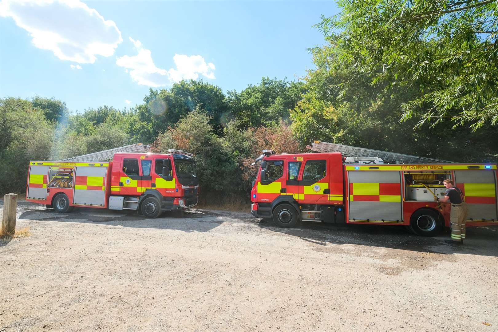 Members of RBFRS were already in the nearby area when called to the fire