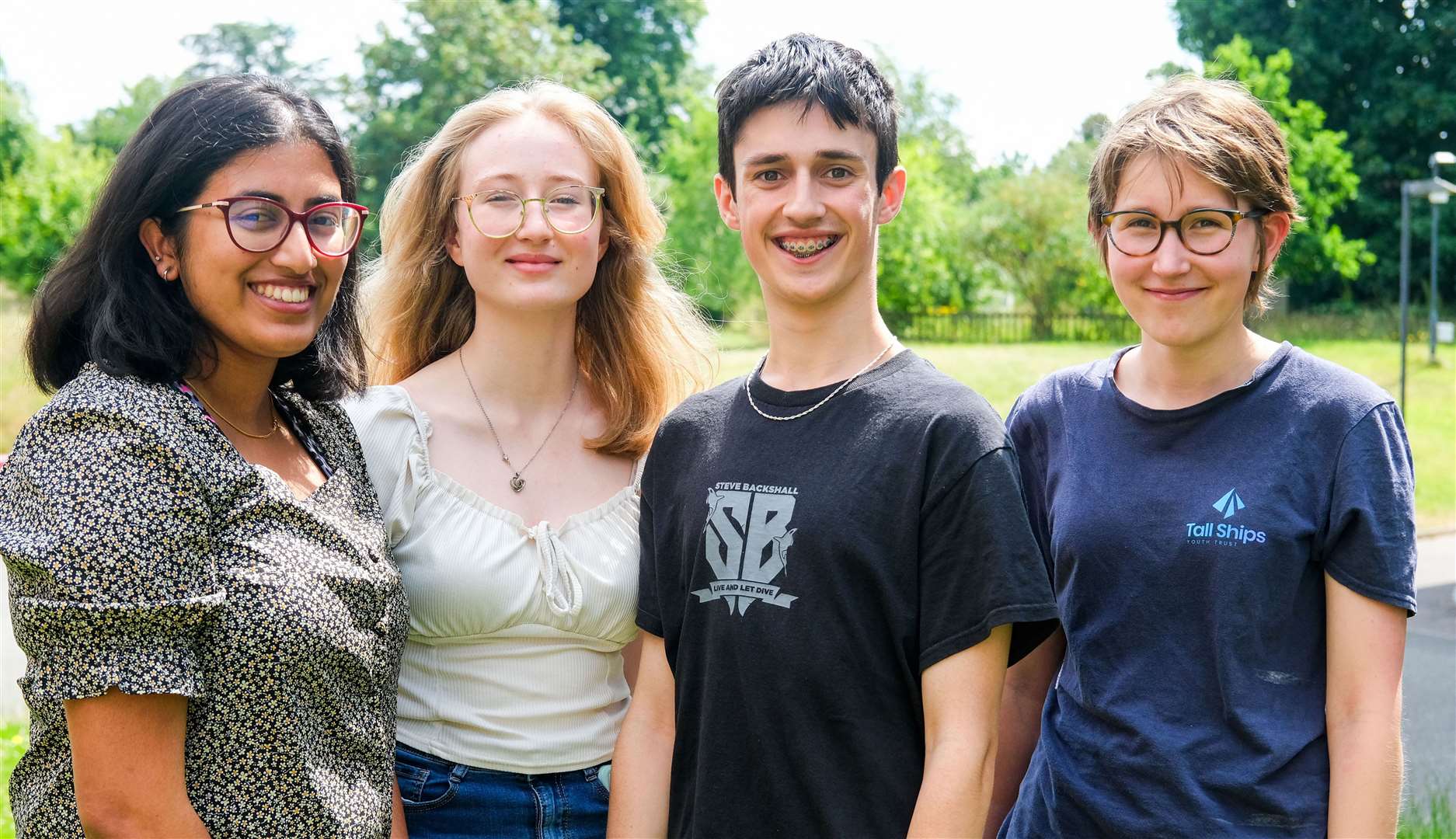 Year 12 students Jenny, Laura, Mikey and Astrid