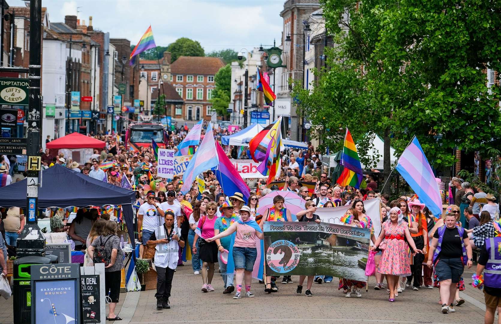 The first annual Newbury Pride parade last year