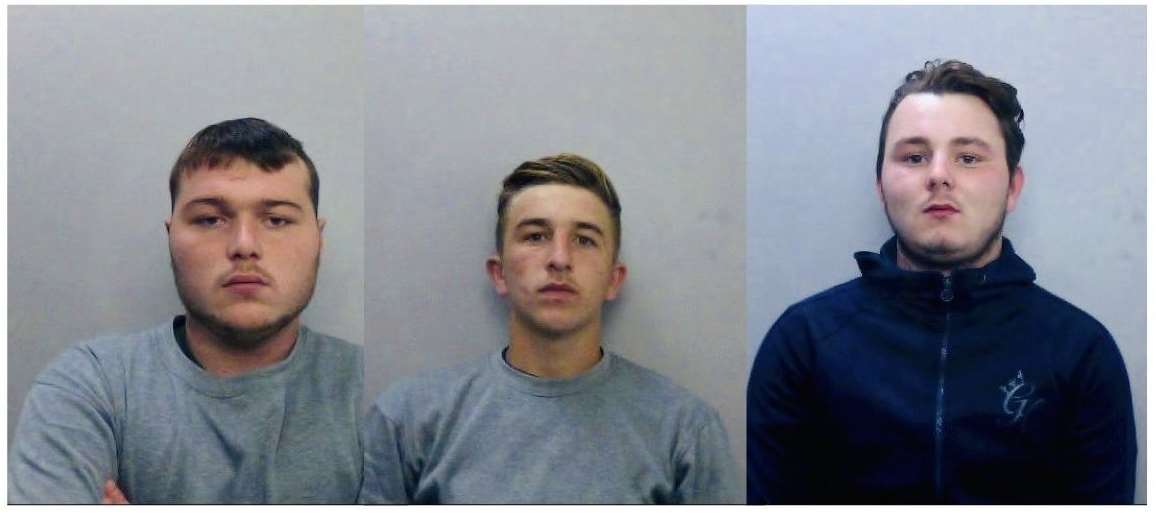(L-R) Henry Long, Jessie Cole, and Albert Bowers have been found guilty of manslaughter