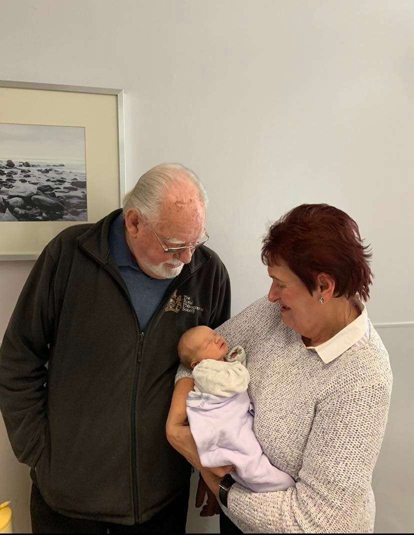 Mr and Mrs Keene with their Great Grandson. Photo by: Lizzie Neale (52763375)