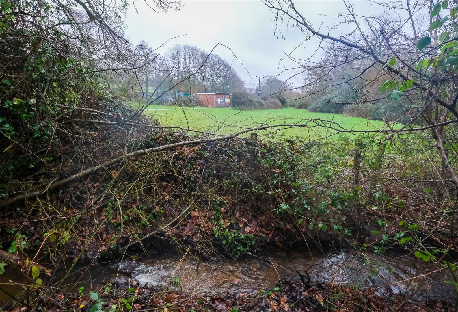 In Chapel Row the storm overflow has been discharging into a tributary of the River Bourne for more than 300 hours