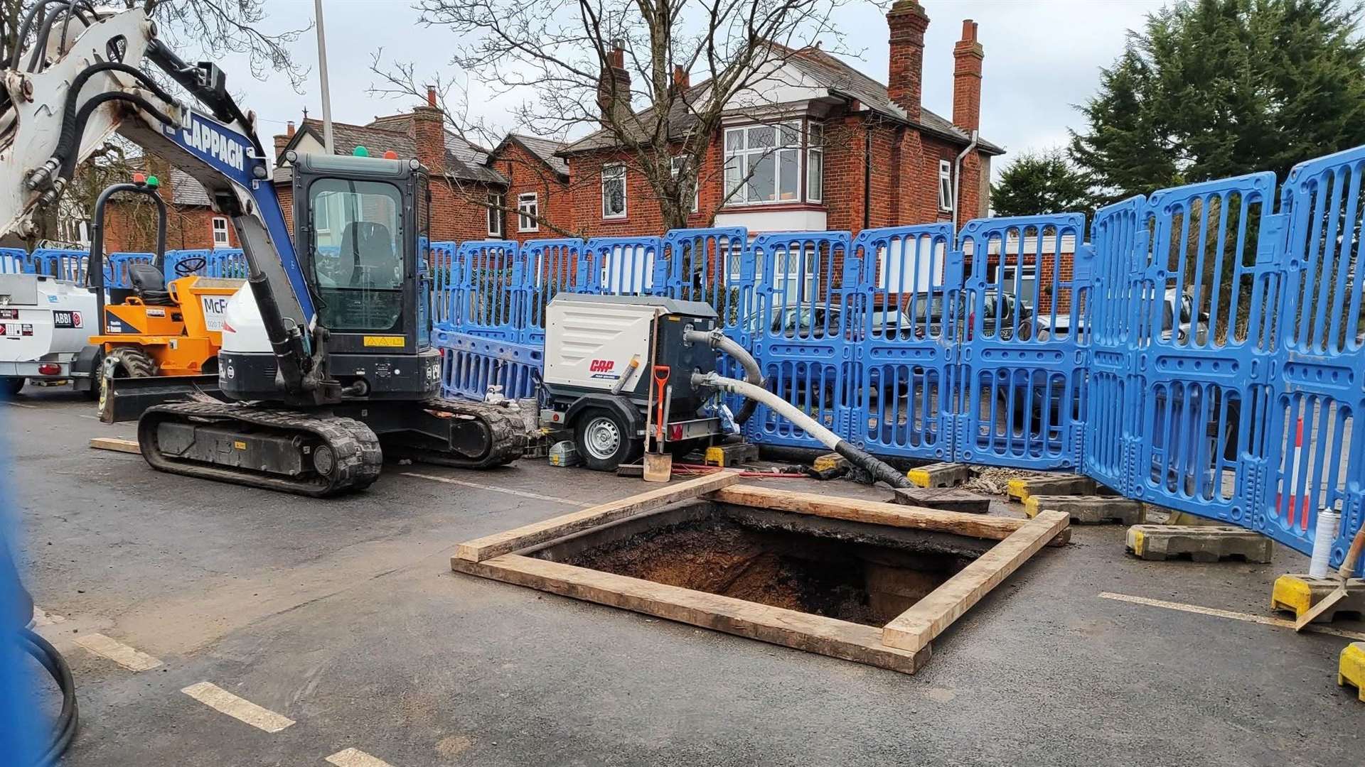 The manhole which groundwater washed subsoil into, causing a ‘void’ underneath the road. Credit: Suzie Ferguson
