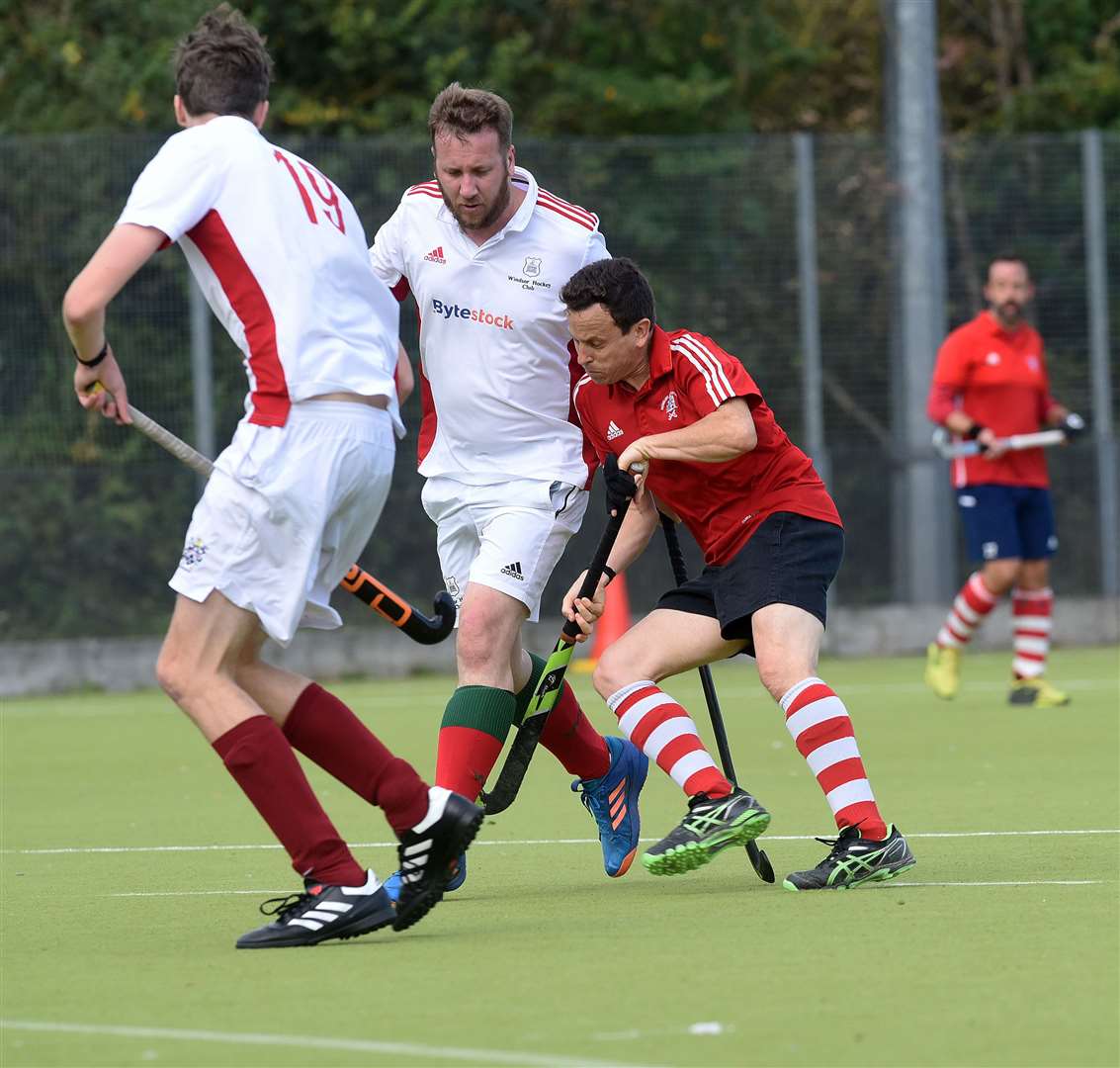 Guy West pushes in to score