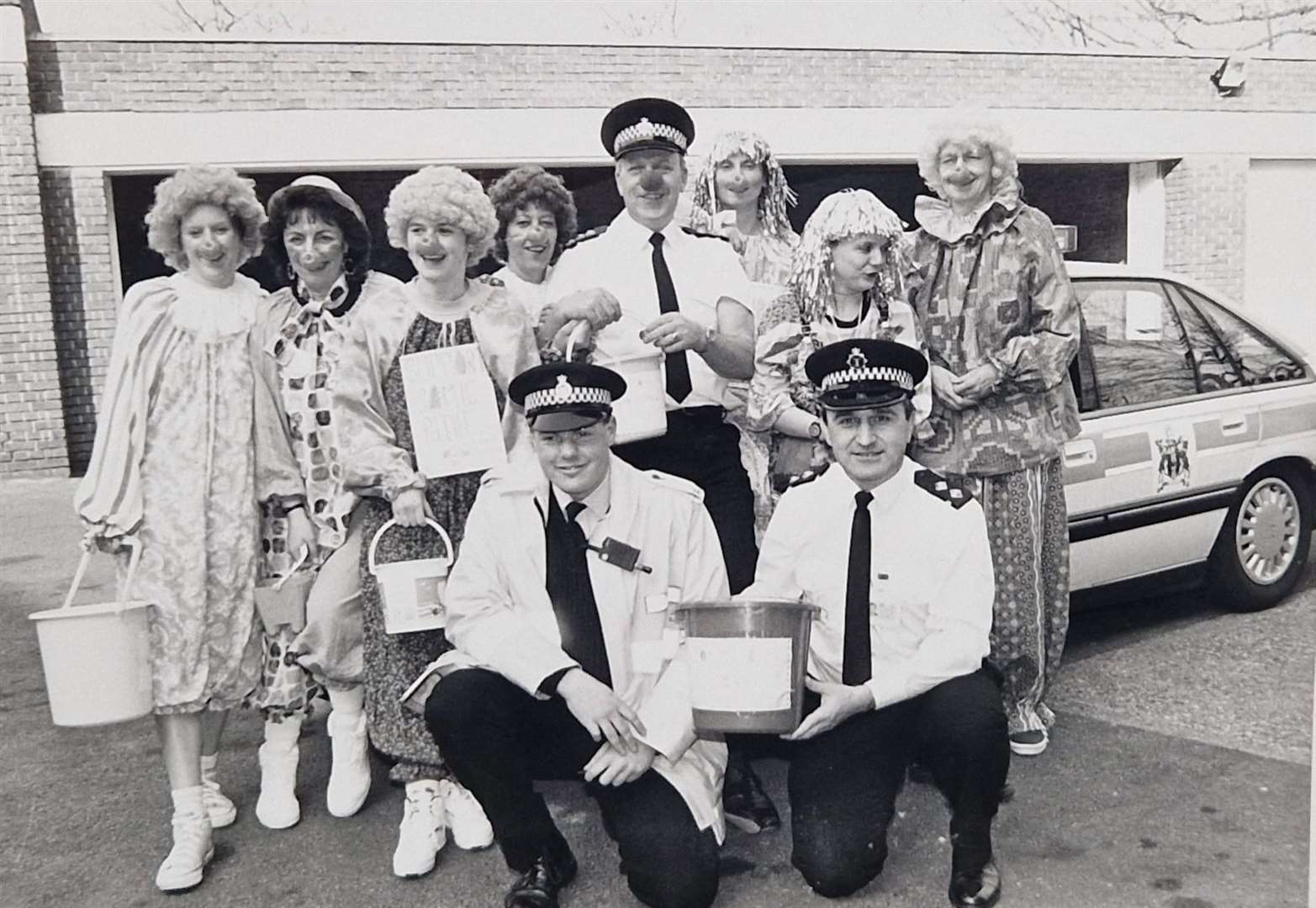 Newbury Police Station staff were clowning around for Comic Relief