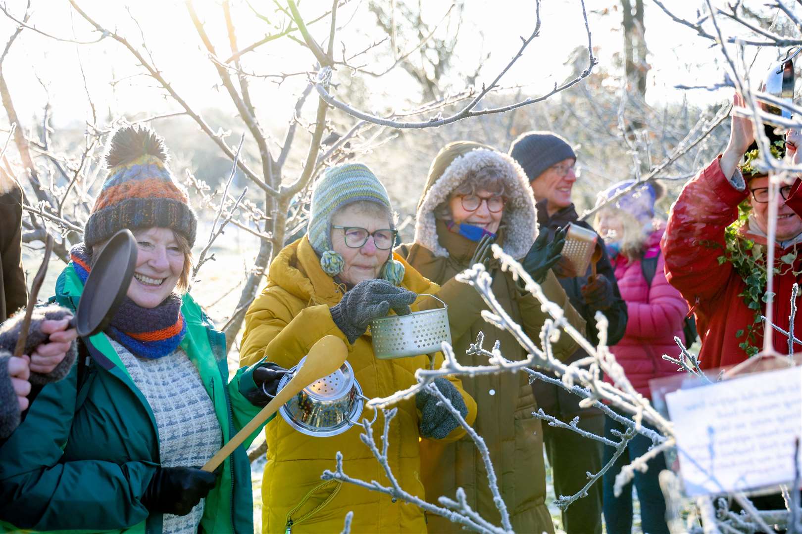 Wassail at the City Recreation Ground orchard in Newbury on January 11