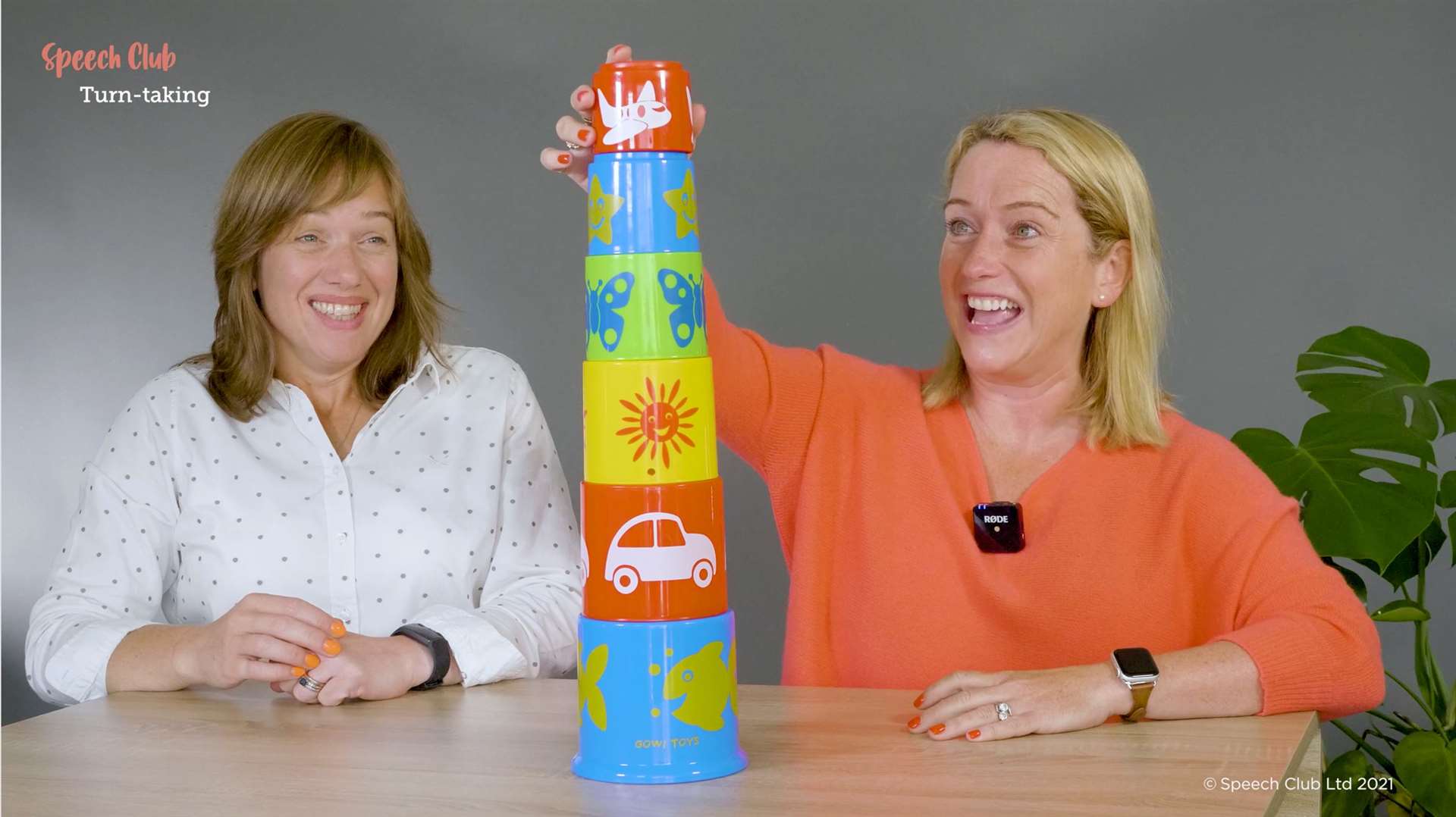 Claire Heslop (left) and Claire Whittaker in one of the online lessons