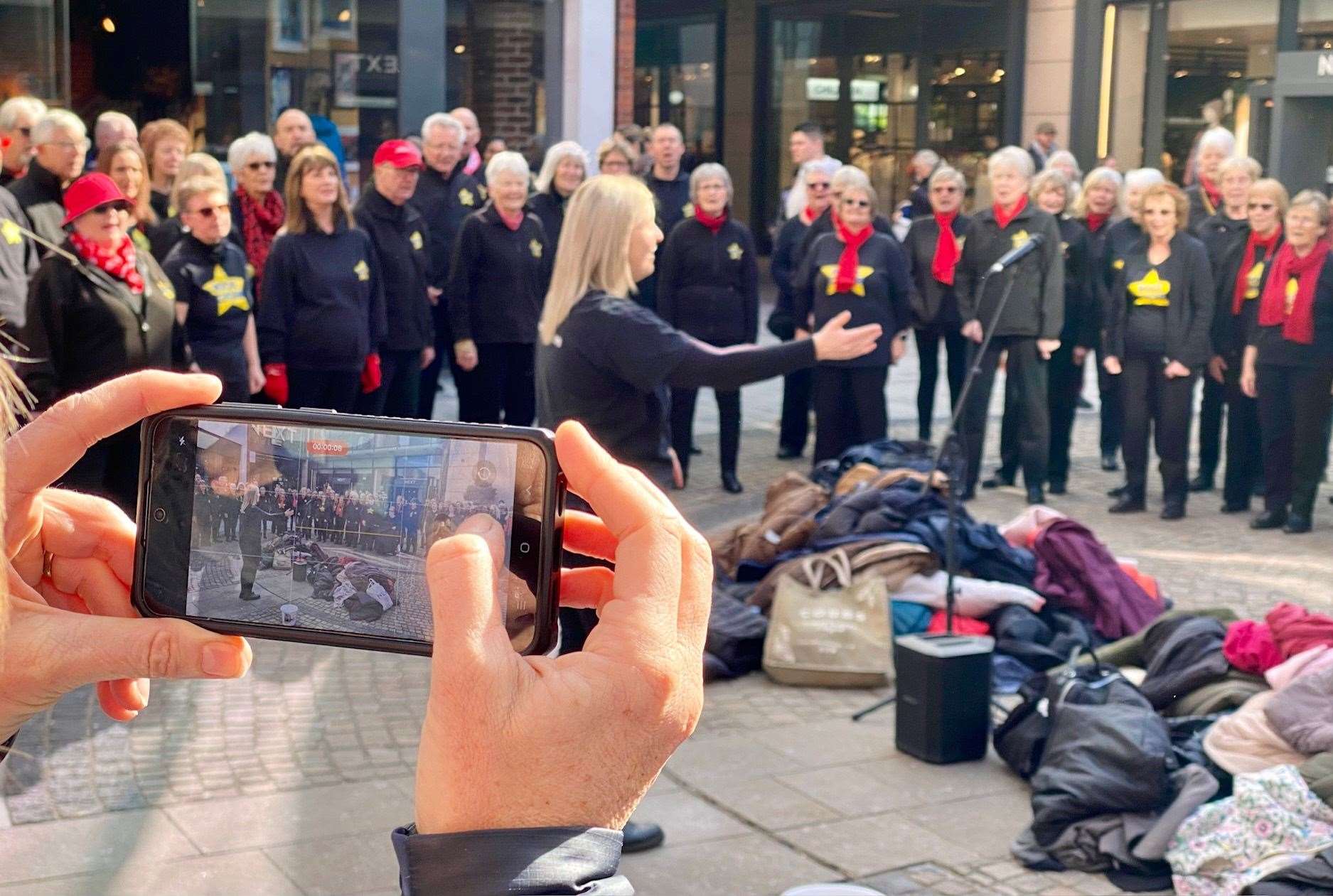 Richard Baldwin captured the flash mob in Parkway at the weekend